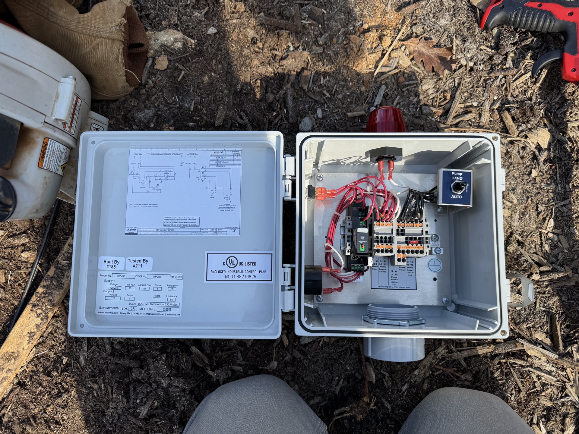 Alderon pump control panel